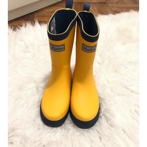 HATLEY Yellow & Navy Matte Rain Boots
